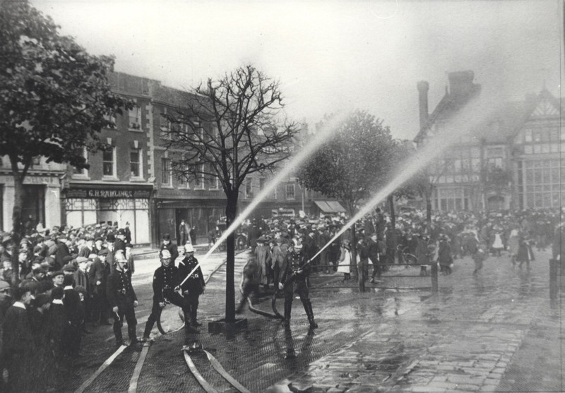 Fire crew in action