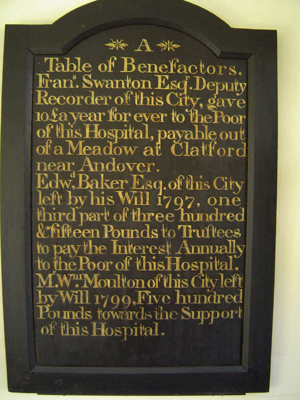 Trinity Hospital Benefactors