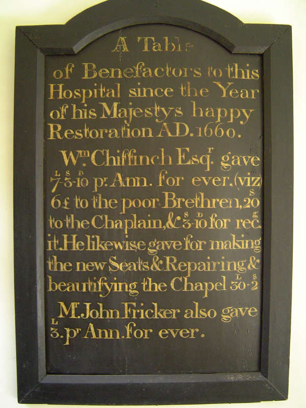 Trinity Hospital Benefactors