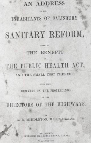  A B Middleton's Address to the inhabitants of Salisbury